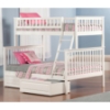 Woodland Twin over Full Bunk Bed - 2 Raised Panel Bed Drawers - ATL-AB5622
