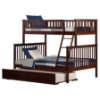 Woodland Twin over Full Bunk Bed - Raised Panel Trundle Bed - ATL-AB5623
