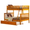 Woodland Twin over Full Bunk Bed - Raised Panel Trundle Bed - ATL-AB5623