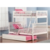 Woodland Twin over Full Bunk Bed - Raised Panel Trundle Bed - ATL-AB5623