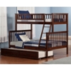 Woodland Twin over Full Bunk Bed - Raised Panel Trundle Bed - ATL-AB5623