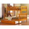 Woodland Twin over Full Bunk Bed - Raised Panel Trundle Bed - ATL-AB5623