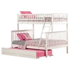 Woodland Twin over Full Bunk Bed - Raised Panel Trundle Bed - ATL-AB5623
