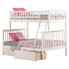 Woodland Twin over Full Bunk Bed - 2 Urban Bed Drawers - ATL-AB5624