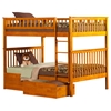 Woodland Full over Full Bunk Bed - 2 Flat Panel Bed Drawers - ATL-AB5651