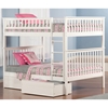 Woodland Full over Full Bunk Bed - 2 Flat Panel Bed Drawers - ATL-AB5651