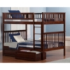 Woodland Full over Full Bunk Bed - 2 Raised Panel Bed Drawers - ATL-AB5652