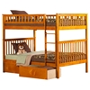 Woodland Full over Full Bunk Bed - 2 Urban Bed Drawers - ATL-AB5654