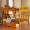 Woodland Full over Full Bunk Bed - 2 Urban Bed Drawers - ATL-AB5654