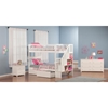 Woodland Twin over Twin Bunk Bed - Staircase, 2 Flat Panel Bed Drawers - ATL-AB5661