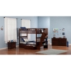 Woodland Twin over Twin Bunk Bed - Staircase, 2 Flat Panel Bed Drawers - ATL-AB5661