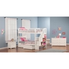 Woodland Twin over Twin Bunk Bed - Staircase, 2 Raised Panel Bed Drawers - ATL-AB5662