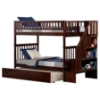 Woodland Twin over Twin Bunk Bed - Staircase, Urban Trundle Bed - ATL-AB5665