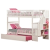 Woodland Twin over Twin Bunk Bed - Staircase, Urban Trundle Bed - ATL-AB5665