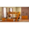 Woodland Twin over Twin Bunk Bed - Staircase, Urban Trundle Bed - ATL-AB5665
