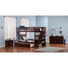 Woodland Twin over Twin Bunk Bed - Staircase, Urban Trundle Bed - ATL-AB5665