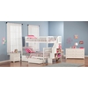Woodland Twin over Full Bunk Bed - Staircase, 2 Raised Panel Bed Drawers - ATL-AB5672
