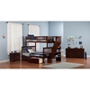Woodland Twin over Full Bunk Bed - Staircase, 2 Urban Bed Drawers - ATL-AB5674