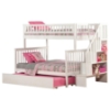 Woodland Twin over Full Bunk Bed - Staircase, Urban Trundle Bed - ATL-AB5675