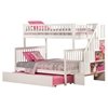 Woodland Twin over Full Bunk Bed - Staircase, Urban Trundle Bed - ATL-AB5675