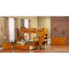 Woodland Twin over Full Bunk Bed - Staircase, Urban Trundle Bed - ATL-AB5675