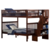 Woodland Full over Full Bunk Bed - Staircase - ATL-AB5680