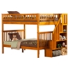 Woodland Full over Full Bunk Bed - Staircase - ATL-AB5680