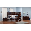 Woodland Full over Full Bunk Bed - Staircase - ATL-AB5680