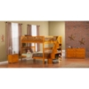 Woodland Full over Full Bunk Bed - Staircase - ATL-AB5680