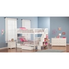 Woodland Full over Full Bunk Bed - Staircase, 2 Flat Panel Bed Drawers - ATL-AB5681