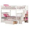 Woodland Full over Full Bunk Bed - Staircase, 2 Urban Bed Drawers - ATL-AB5684