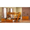 Woodland Full over Full Bunk Bed - Staircase, Urban Trundle Bed - ATL-AB5685