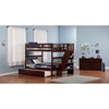 Woodland Full over Full Bunk Bed - Staircase, Urban Trundle Bed - ATL-AB5685
