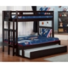 Cascade Twin over Full Bunk Bed - Trundle Bed, Espresso - ATL-AB63231