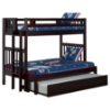 Cascade Twin over Full Bunk Bed - Trundle Bed, Espresso - ATL-AB63231