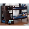 Cascade Twin over Twin Bunk Bed - Espresso, Staircase - ATL-AB63601