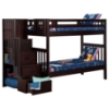 Cascade Twin over Twin Bunk Bed - Espresso, Staircase - ATL-AB63601