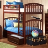 Richland Twin over Twin Bunk Bed - 2 Raised Panel Bed Drawers - ATL-AB6412