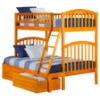 Richland Twin over Full Bunk Bed - 2 Raised Panel Bed Drawers - ATL-AB6422