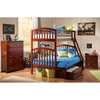 Richland Twin over Full Bunk Bed - 2 Raised Panel Bed Drawers - ATL-AB6422