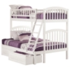 Richland Twin over Full Bunk Bed - 2 Raised Panel Bed Drawers - ATL-AB6422