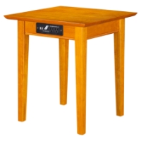 Shaker End Table - Square, Charging Station