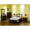 Windsor Twin XL Platform Bed - 2 Flat Panel Drawers, Flat Panel Foodboard - ATL-AP941211