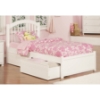 Windsor Twin XL Platform Bed - 2 Flat Panel Drawers, Flat Panel Foodboard - ATL-AP941211