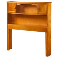 Newport Bookcase Headboard - 2 Shelves, 2 Doors