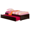 Concord Wood Bed - Flat Panel Foot Board, Urban Trundle - ATL-AR80-201