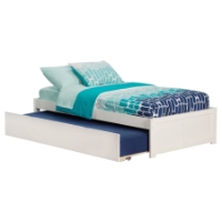 Concord Wood Bed - Flat Panel Foot Board, Urban Trundle