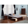 Concord Wood Bed - 2 Urban Bed Drawers, Flat Panel Foot Board - ATL-AR80-211