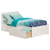Orlando Wood Bed - Flat Panel Foot Board, 2 Urban Bed Drawers - ATL-AR81-211