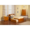 Orlando Wood Bed - Flat Panel Foot Board, 2 Urban Bed Drawers - ATL-AR81-211